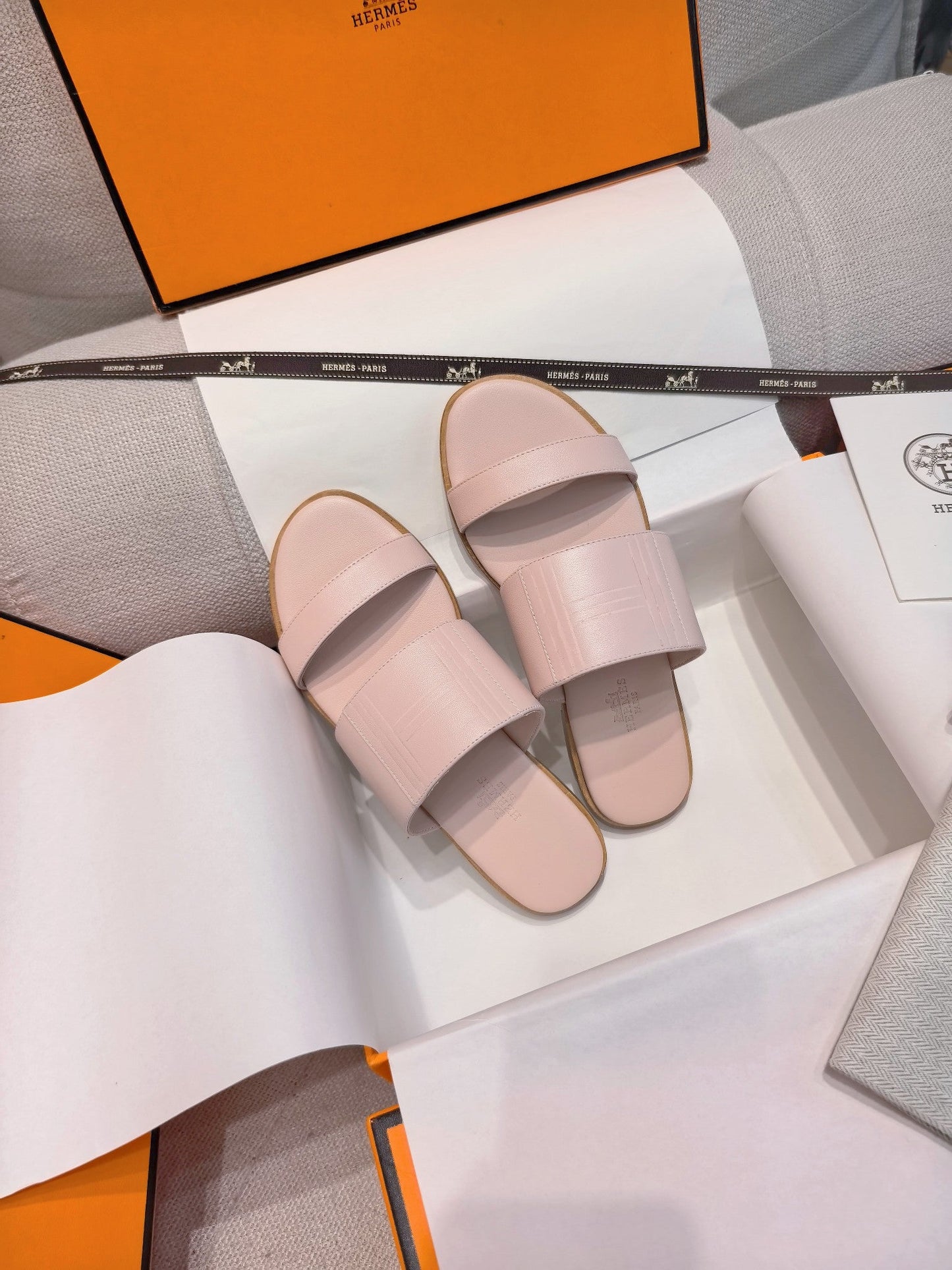 HM Mona Sandals Light Pink Leather 799040