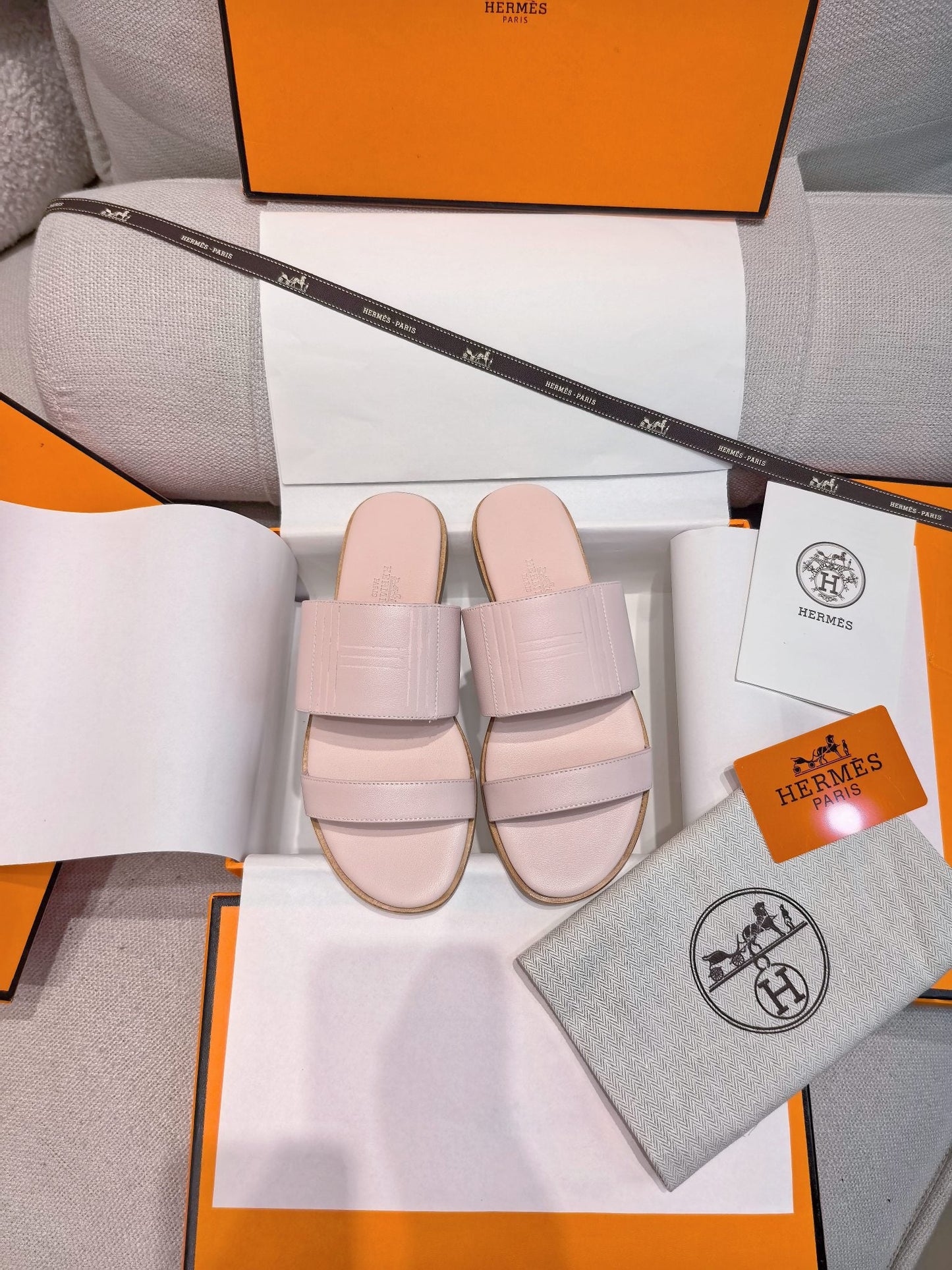 HM Mona Sandals Light Pink Leather 799040