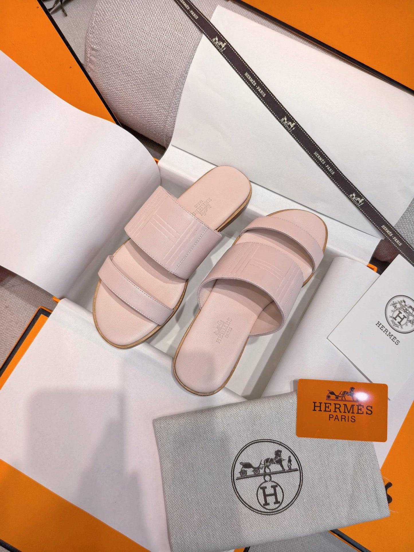 HM Mona Sandals Light Pink Leather 799040