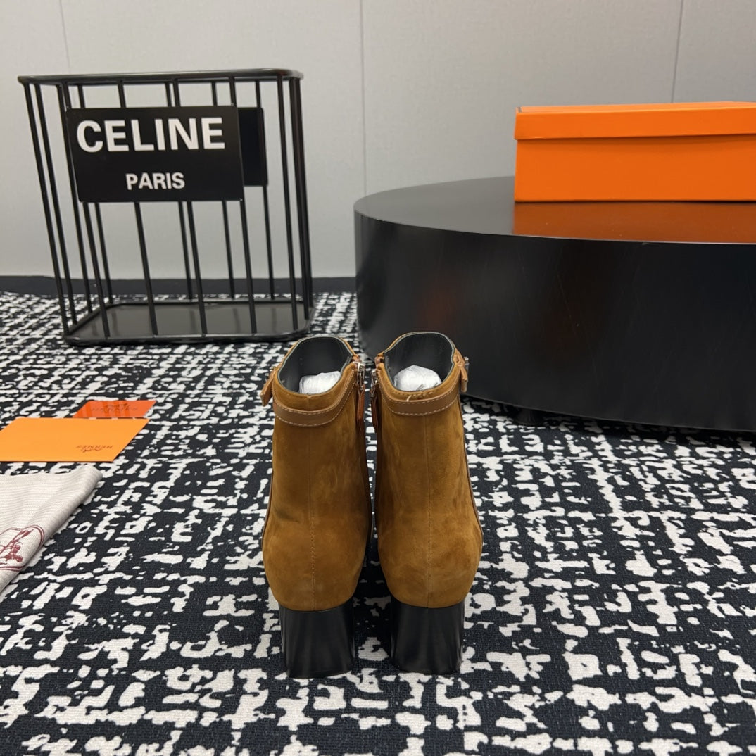 HM Botines Impérial 50mm Caramel Suede  952394