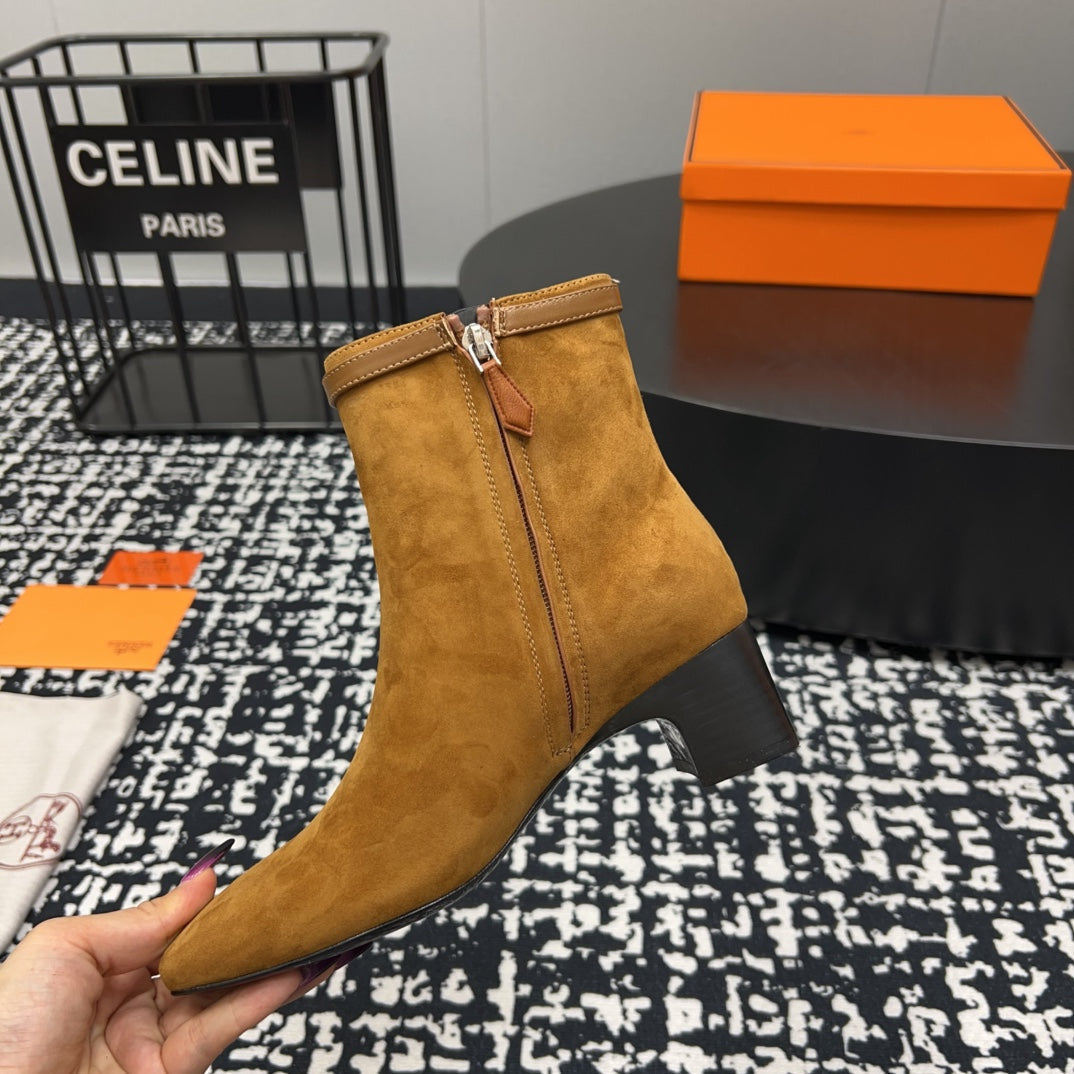 HM Botines Impérial 50mm Caramel Suede  952394