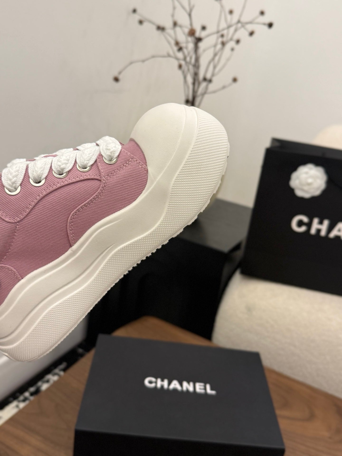 CC 26s Casual Sneaker Pink White Canvas Leather 183595