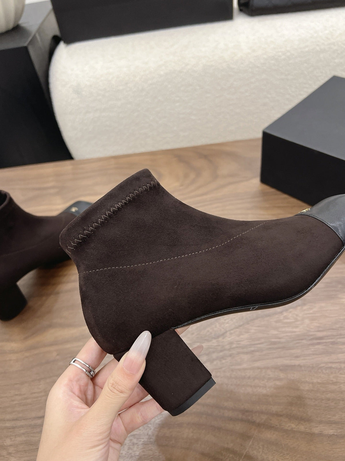 CC 26s Oxford Boots 5.5cm Coffee Suede 909940