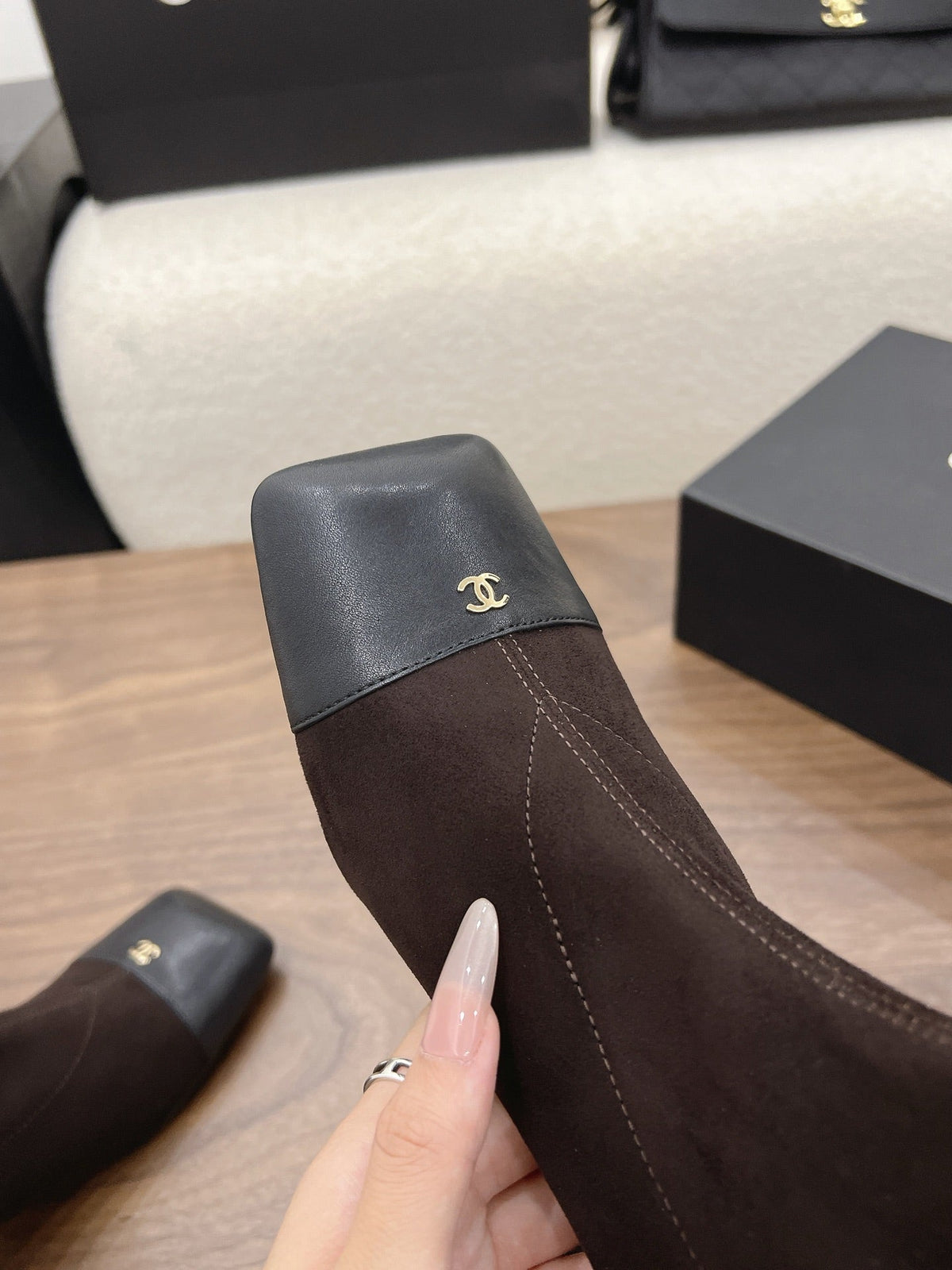 CC 26s Oxford Boots 5.5cm Coffee Suede 909940