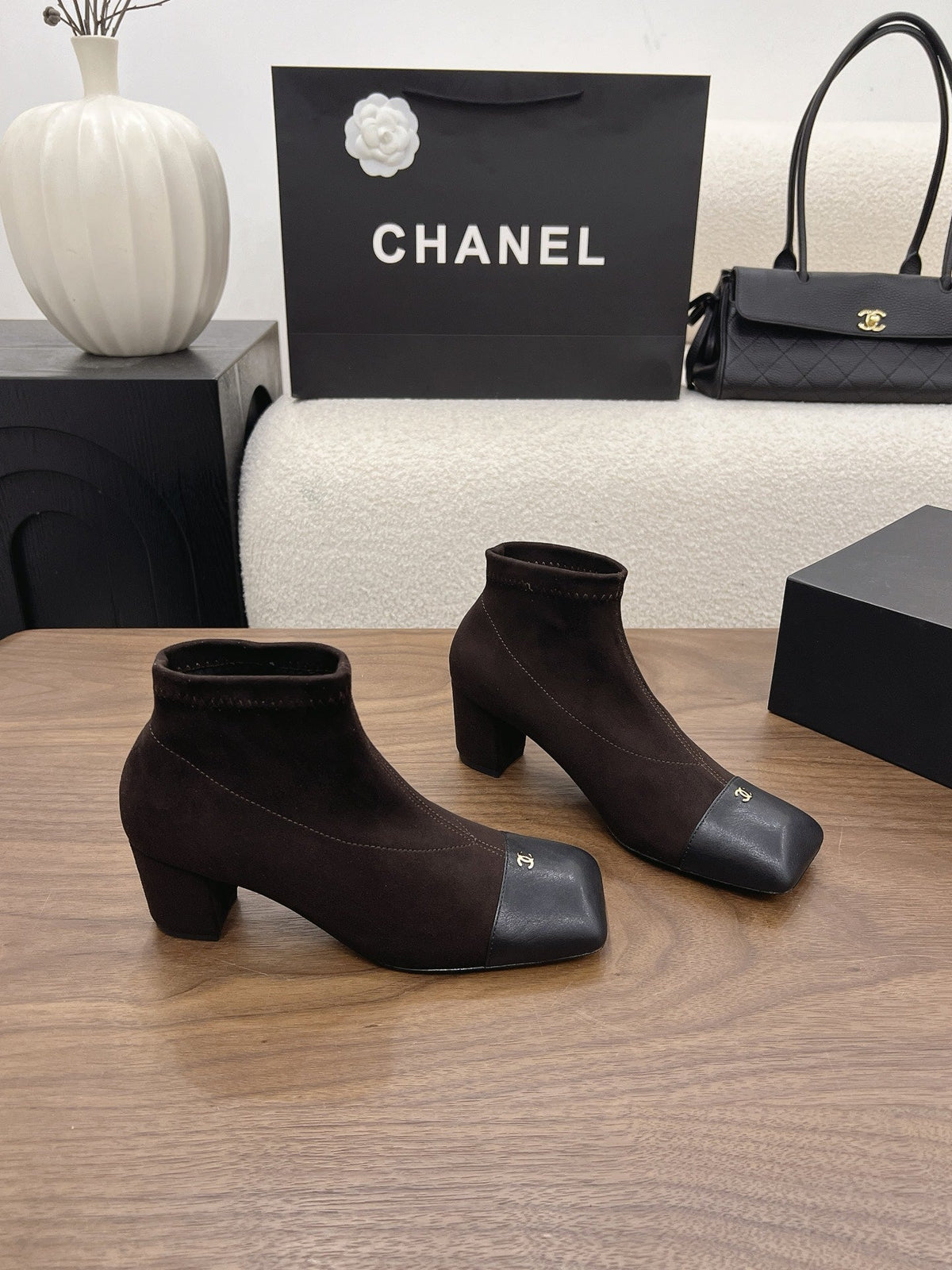 CC 26s Oxford Boots 5.5cm Coffee Suede 909940