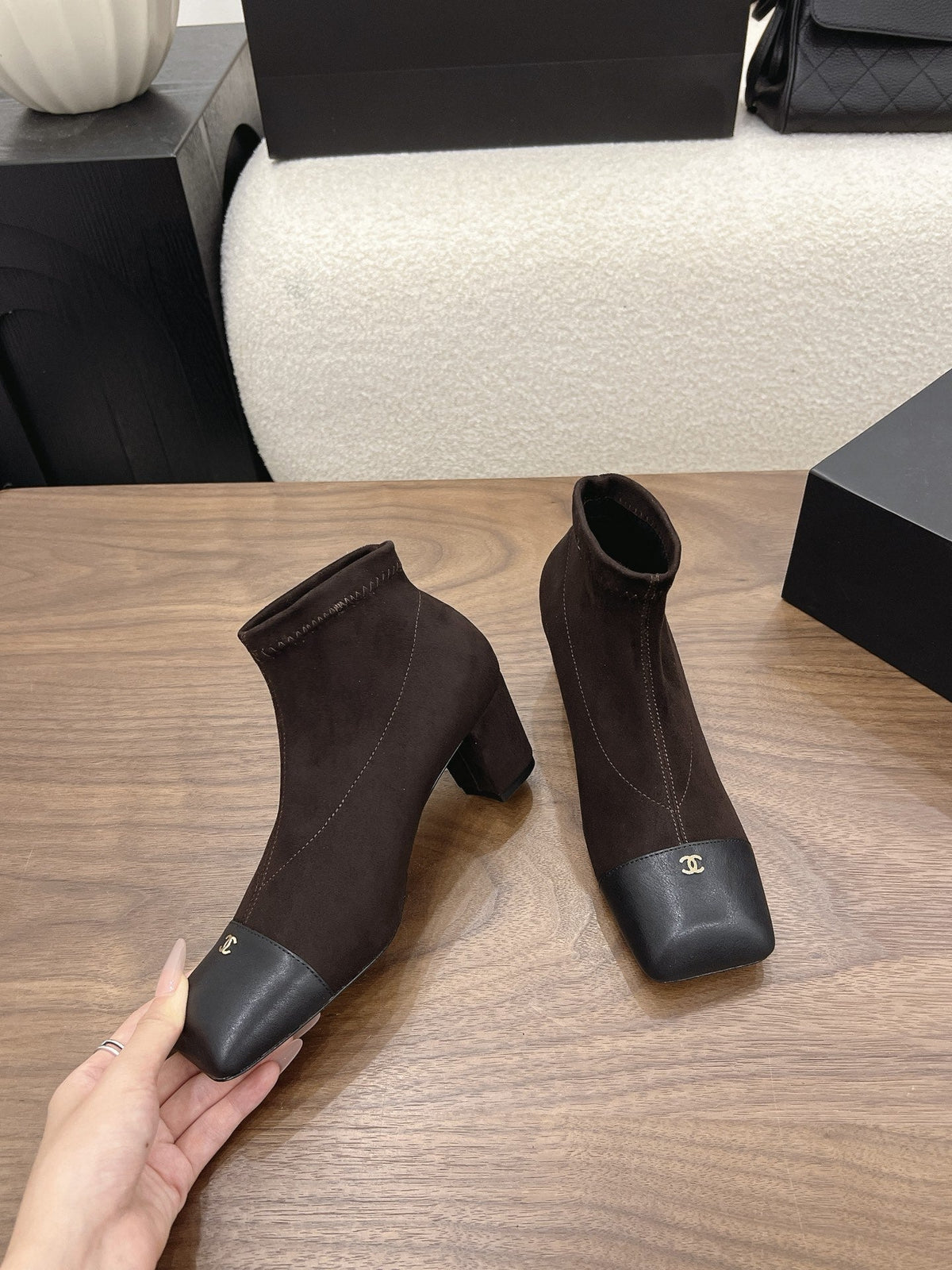 CC 26s Oxford Boots 5.5cm Coffee Suede 909940