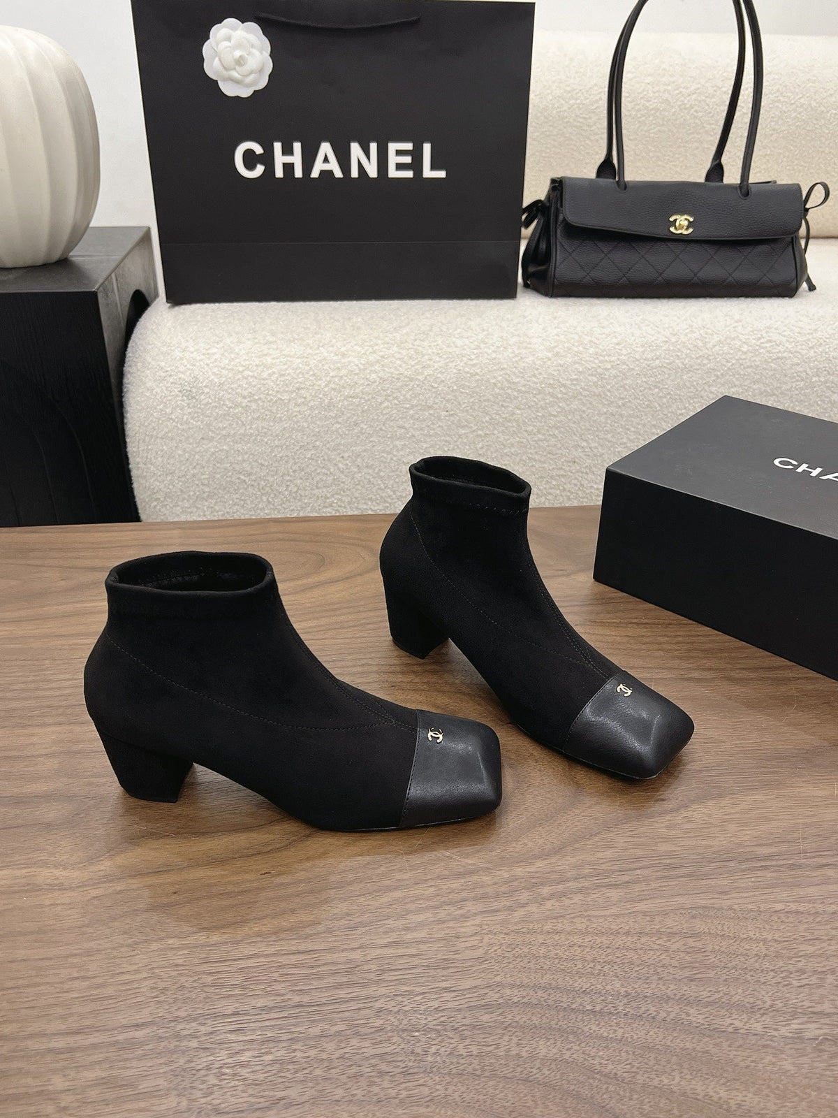 CC 26s Oxford Boots 5.5cm Black Suede 909941