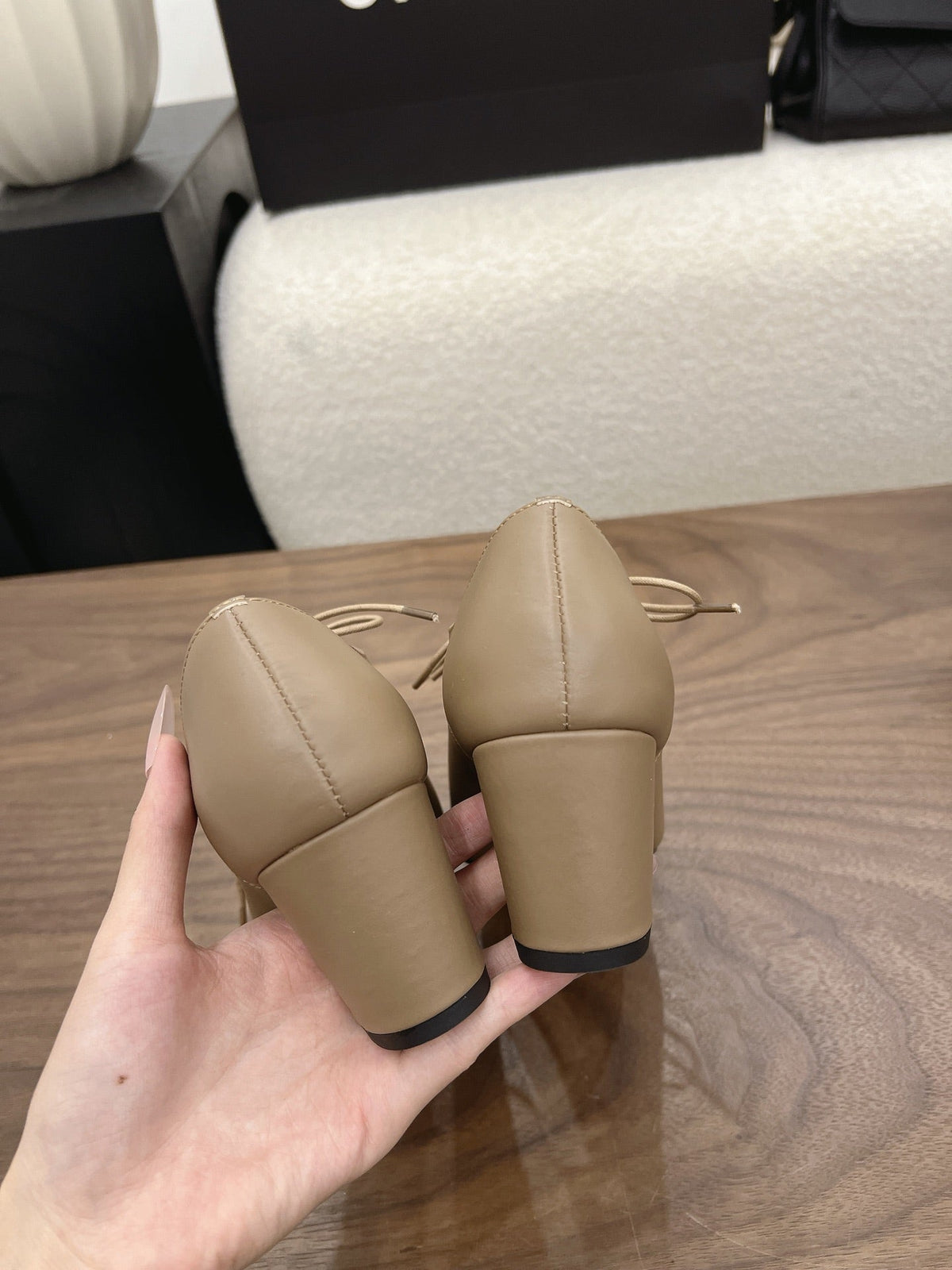 CC 26s Loafer 5cm Black Taupe Leather 910477