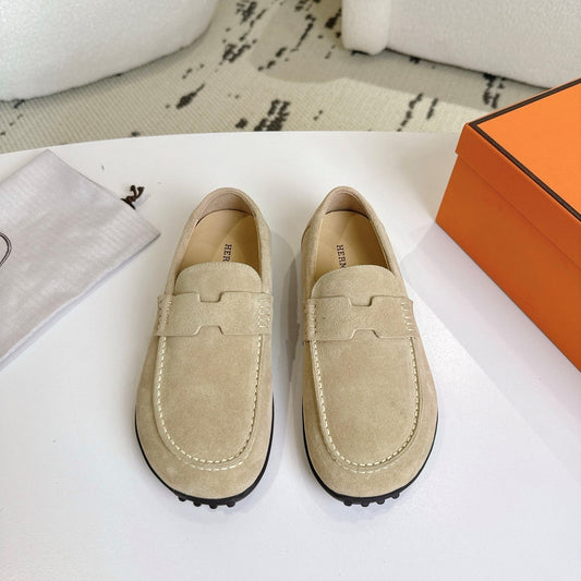 HM Lazy Loafers Light Taupe Suede 523335