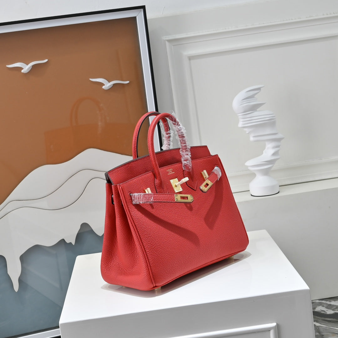 HM Birkin 30cm Red Togo Leather GHW