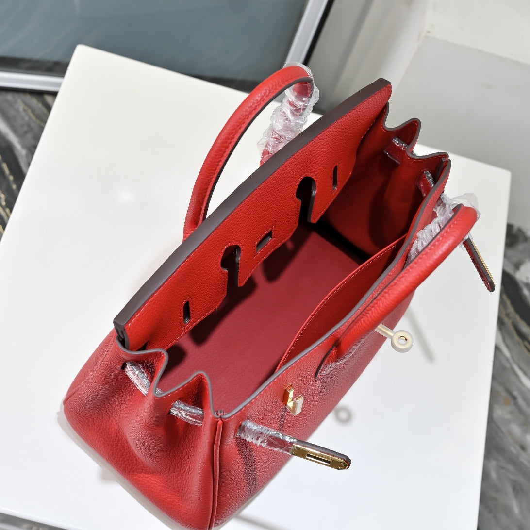 HM Birkin 30cm Red Togo Leather GHW