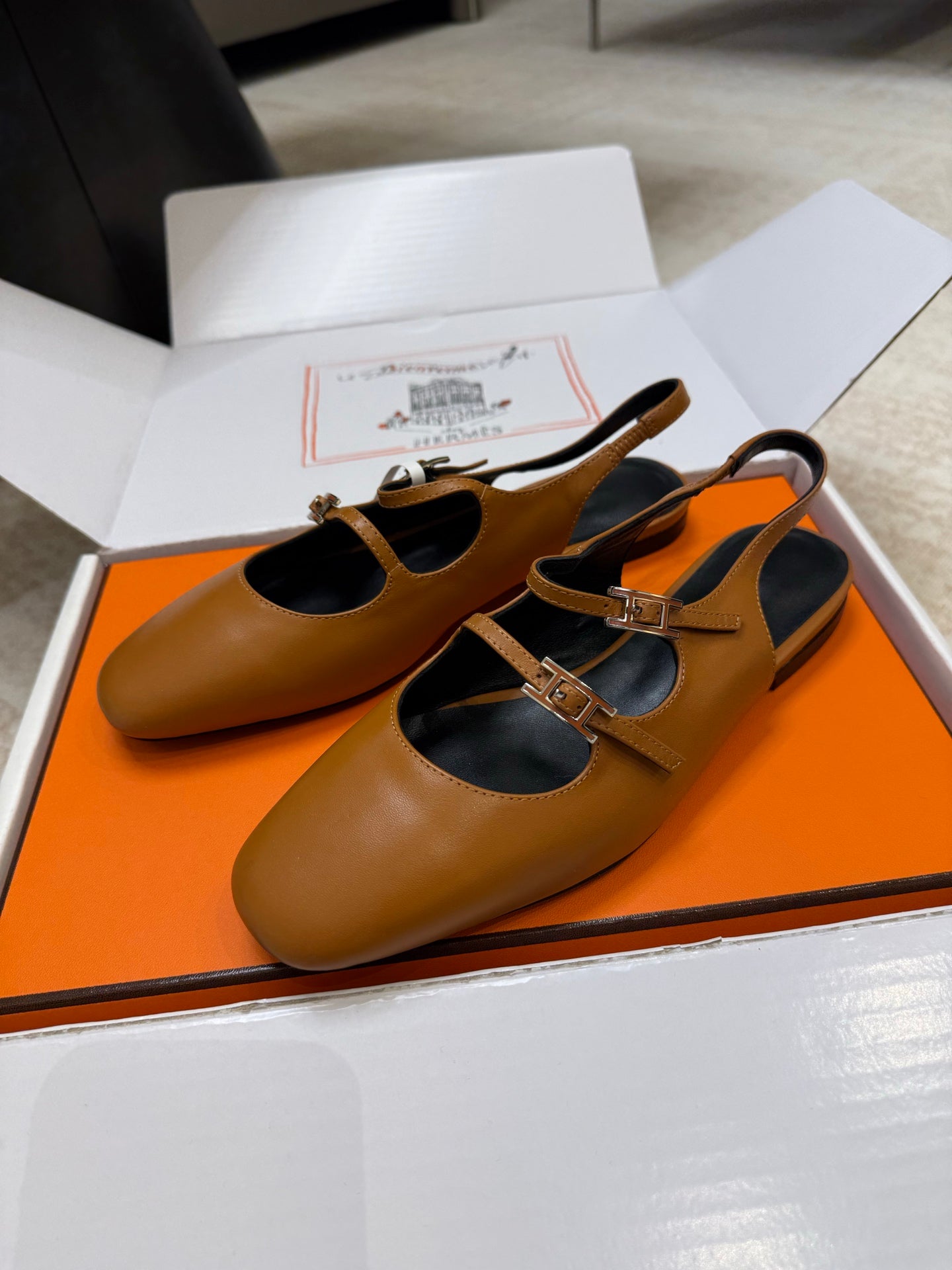 HM Mila Slingback Brown Sheepskin 621380