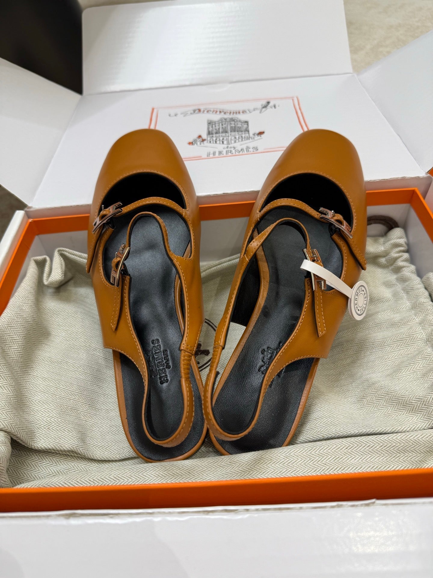HM Mila Slingback Brown Sheepskin 621380