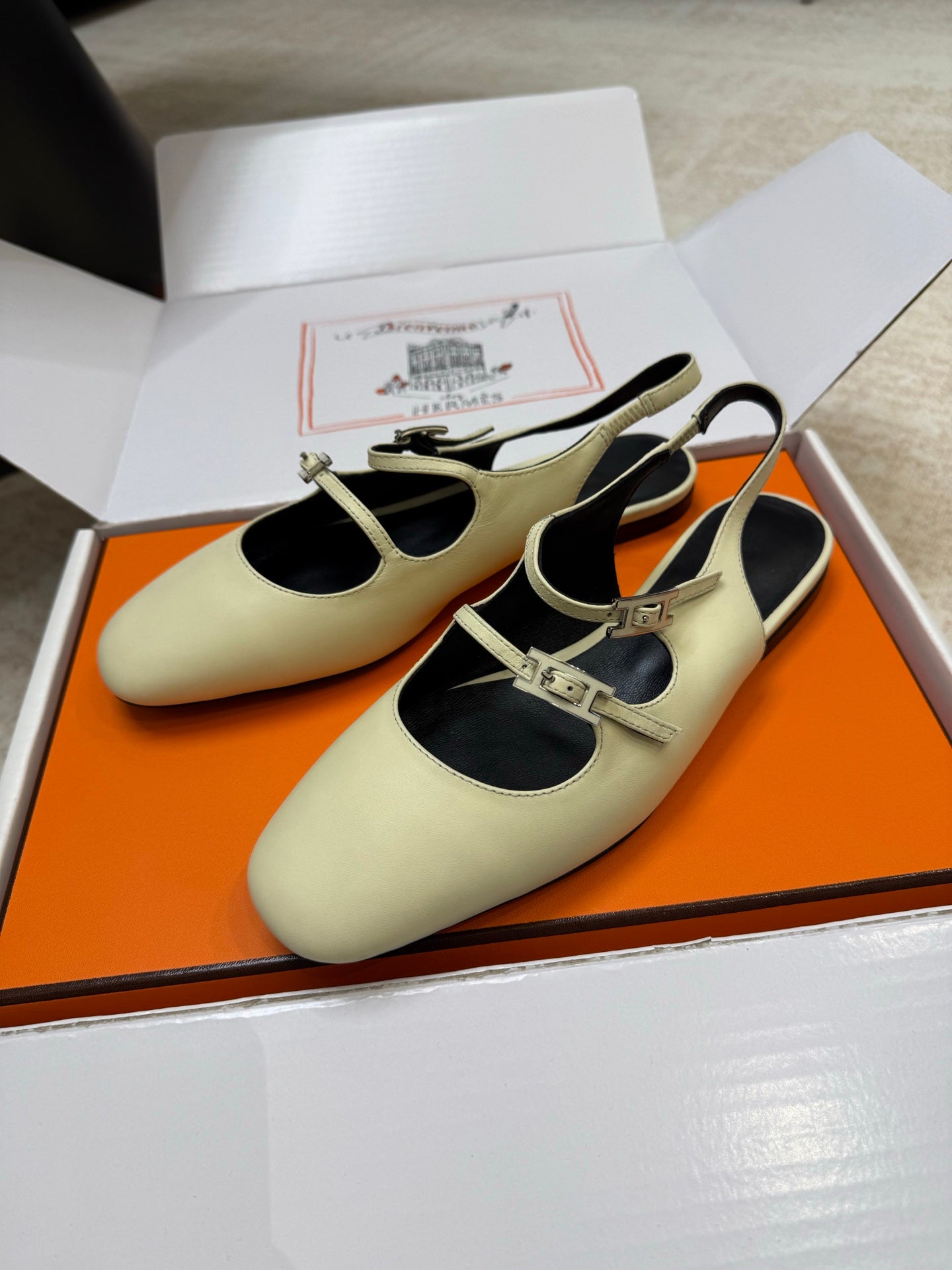HM Mila Slingback Light Taupe Sheepskin 621382