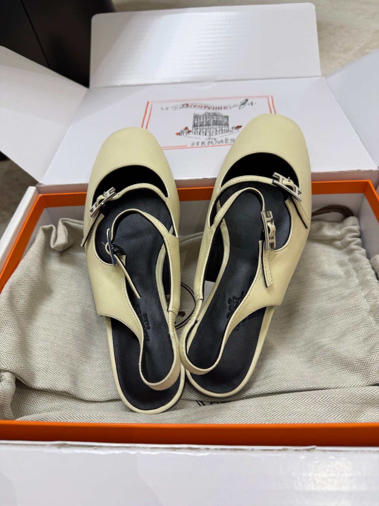 HM Mila Slingback Light Taupe Sheepskin 621382