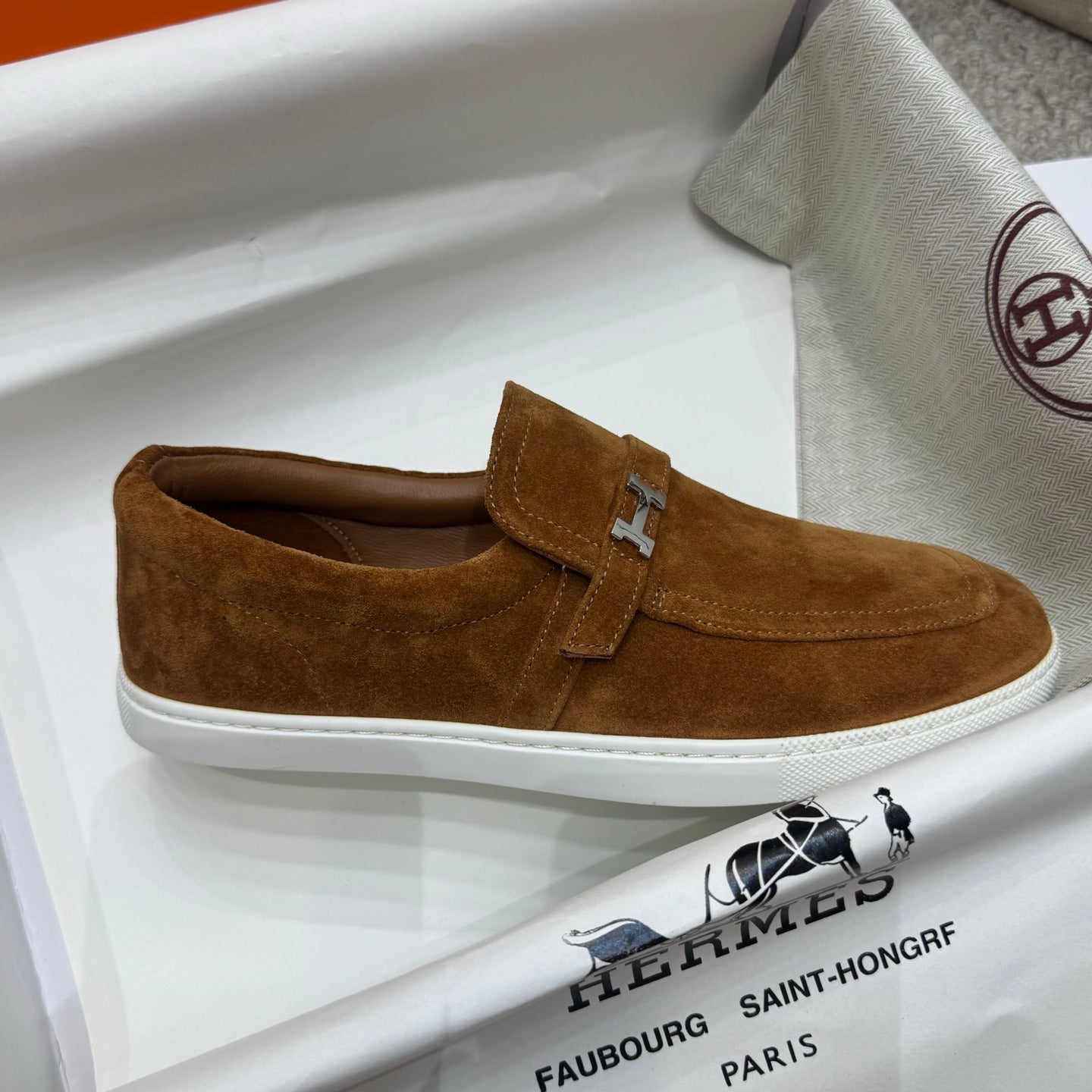 HM Job Loafers Brown Suede 523216