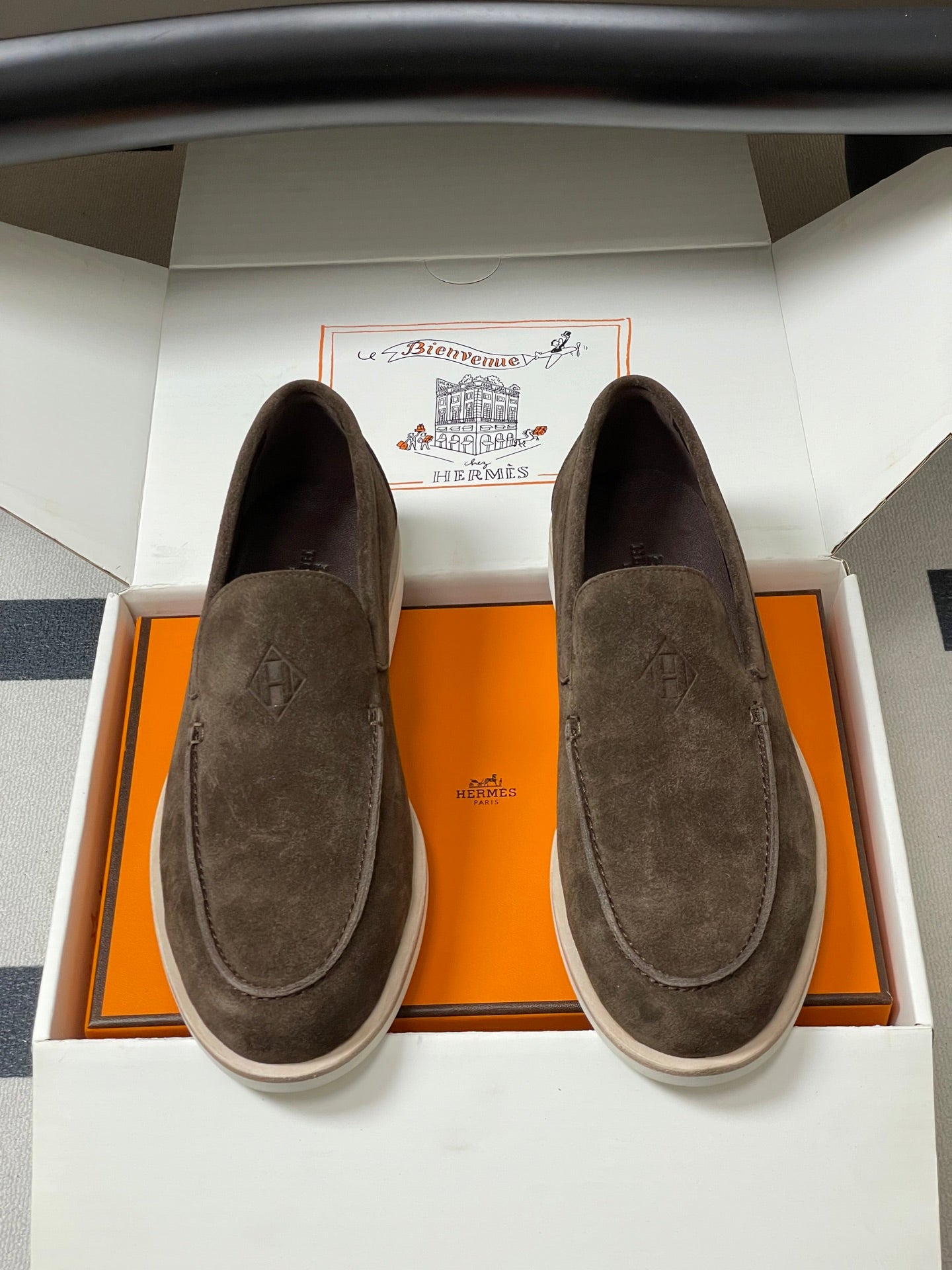 HM Low Loafers Dark Brown  Suede 593662