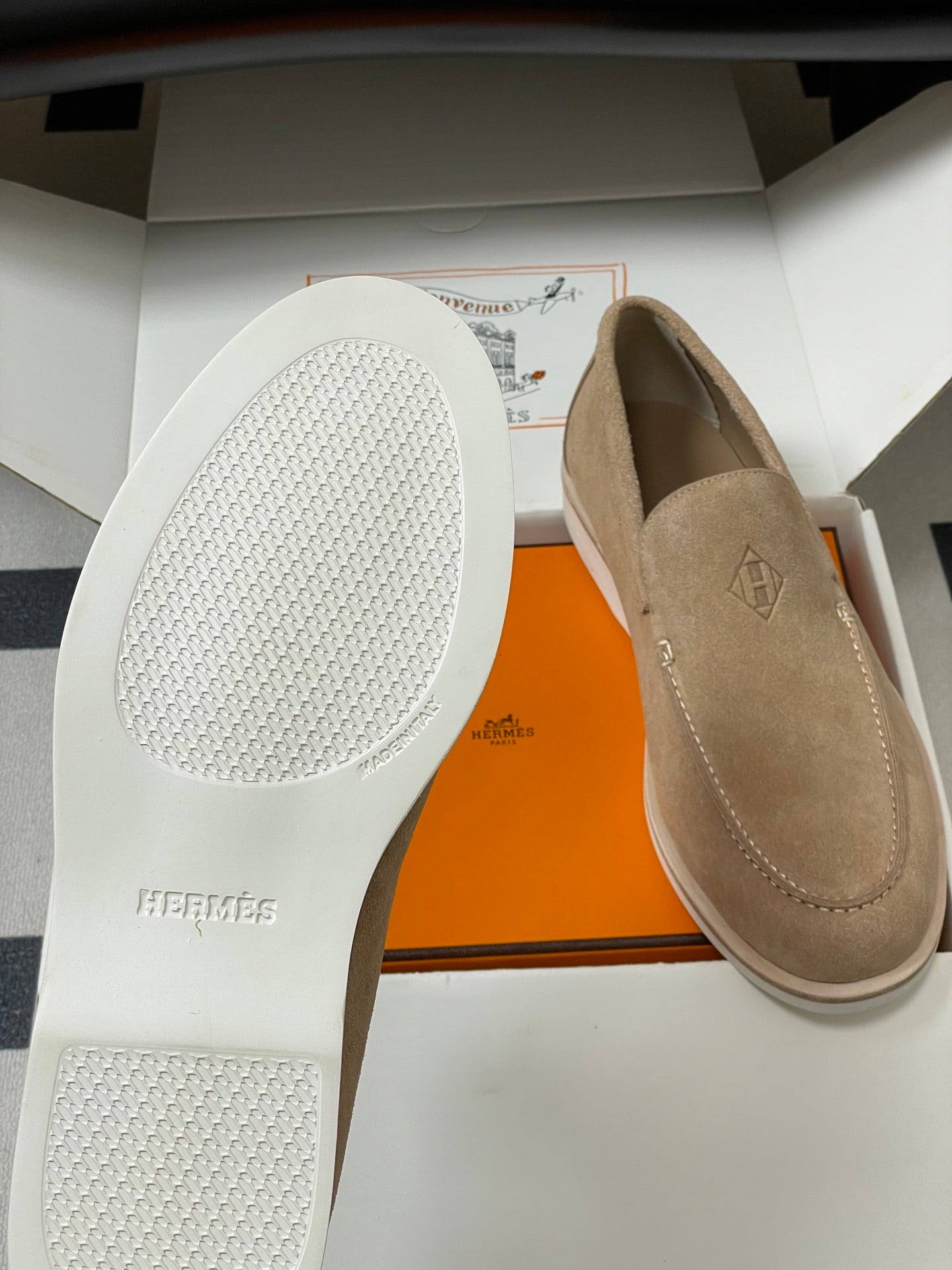 HM Low Loafers Light Khahi Suede 593664