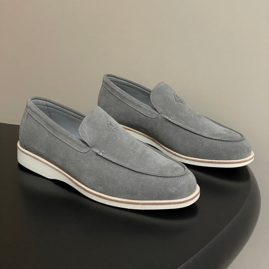 HM Low Loafers Grey Suede 593665