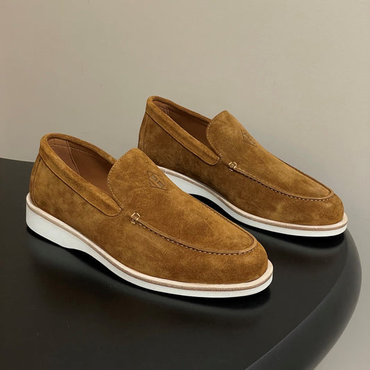 HM Low Loafers Dark Brown Suede 593668