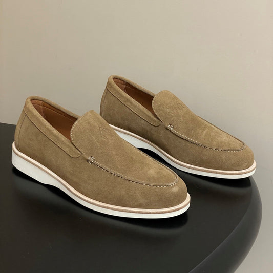 HM Low Loafers Dark Khahi Suede 593669