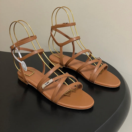 HM Lullaby Sandals Brown Calfskin 593788