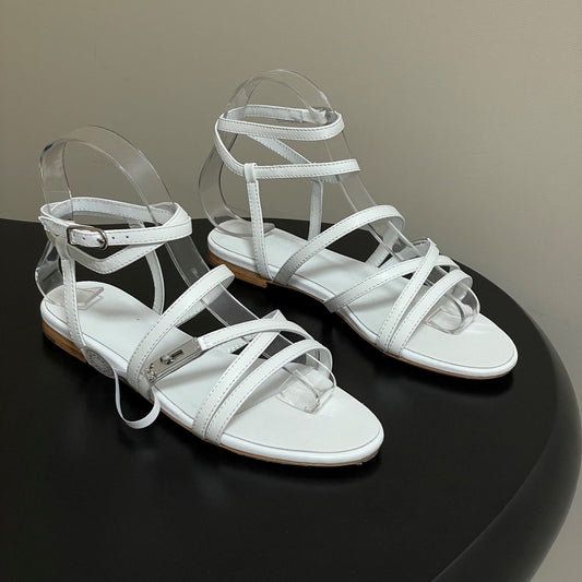 HM Lullaby Sandals White Calfskin 593789