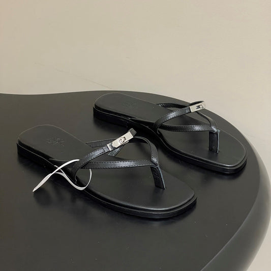 HM Miss Sandal Black Calfskin 593795