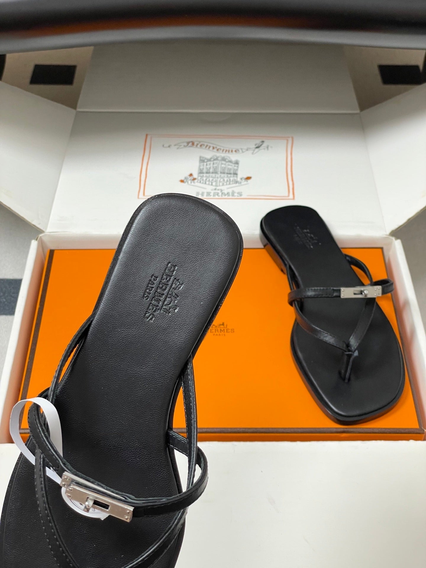 HM Miss Sandal Black Calfskin 593795