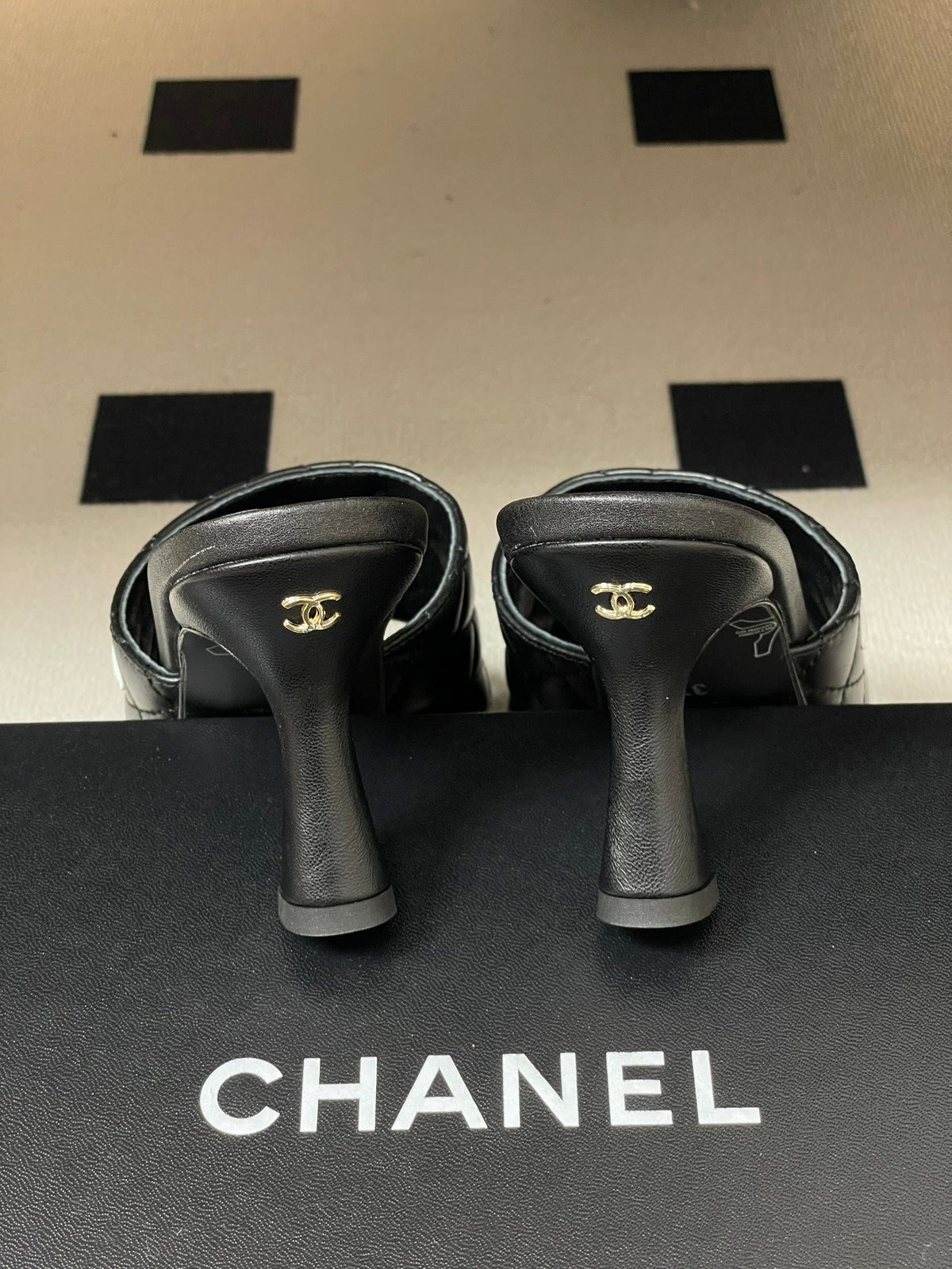 Chanel 2026 High-Heeled Sandals Lambskin Sheepskin 834712