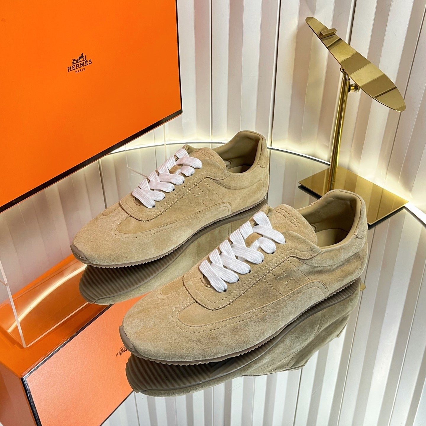 HM May Derby Shoes Beige Suede 616148