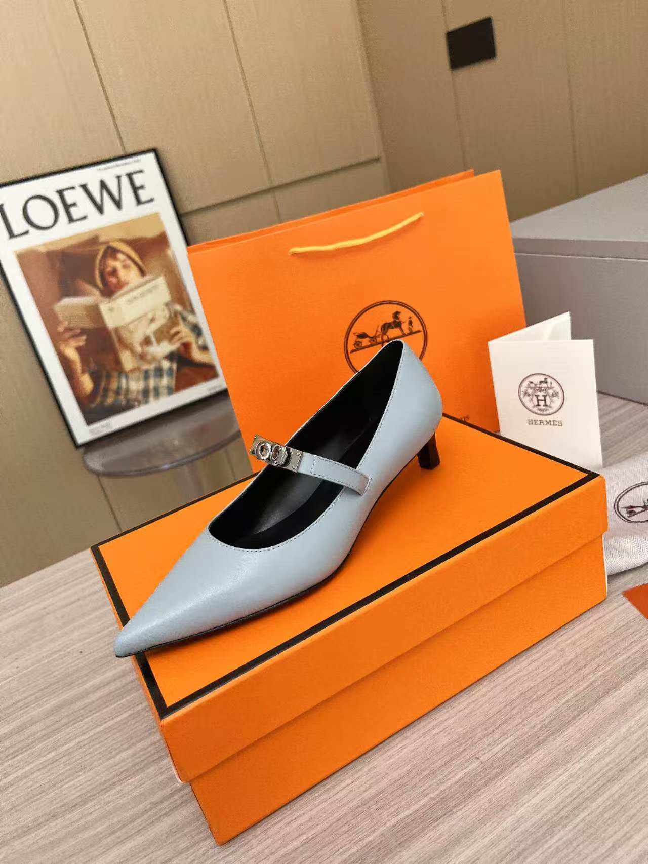 Kiara 40 pump Grey Calfskin 214053