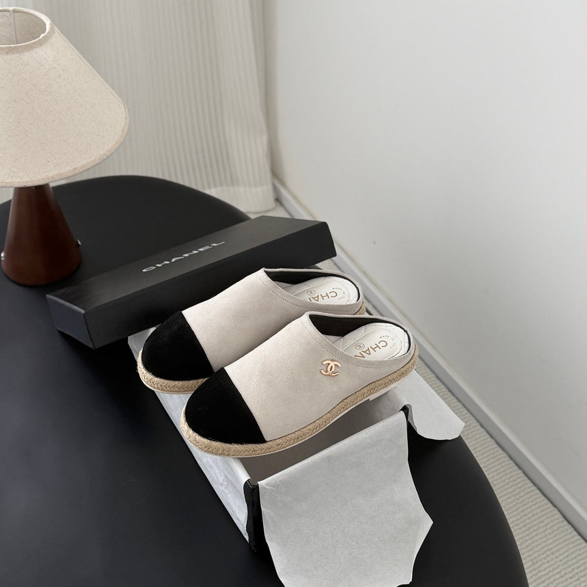 CC 26s Casual Mules Grey Black Suede 914905