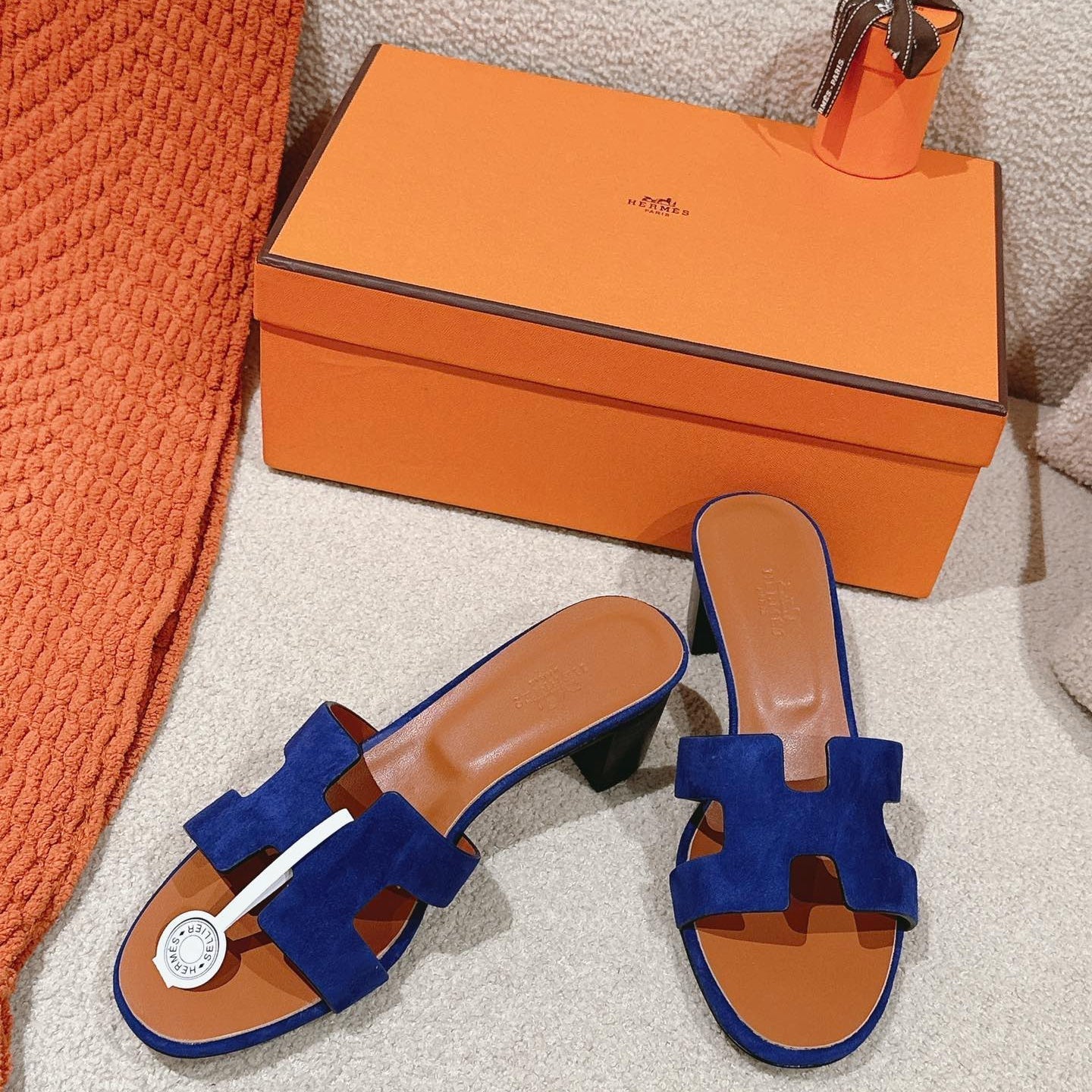 HM Oasis Sandals Dark Navy Calfskin 312713