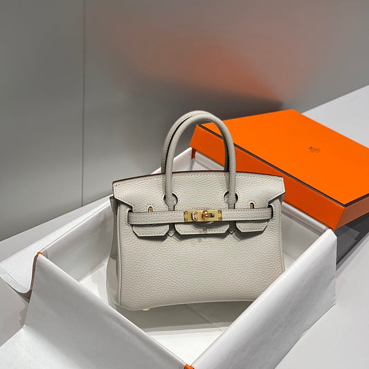 HM Birkin 20cm Pearl Gray Togo Leather Gold Hardware