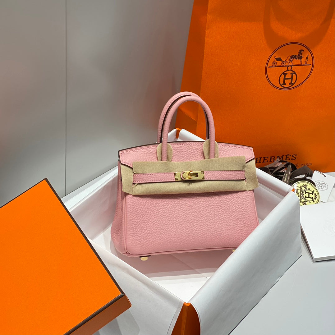 HM Birkin 20cm Rose Confetti Togo Leather Gold Hardware