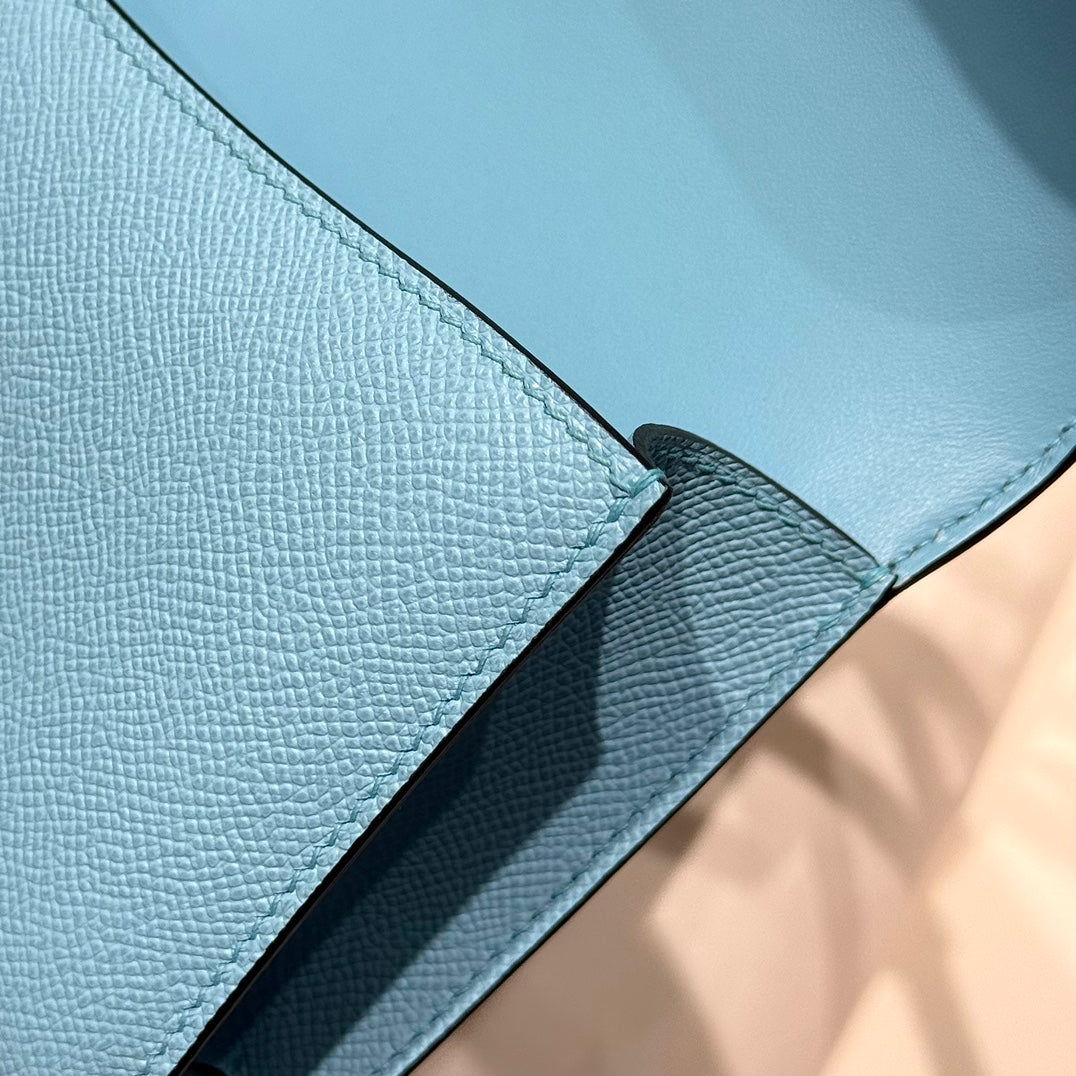 HM Constance Elan 24cm Bag Cloud Blue Epsom Leather Gold Hardware