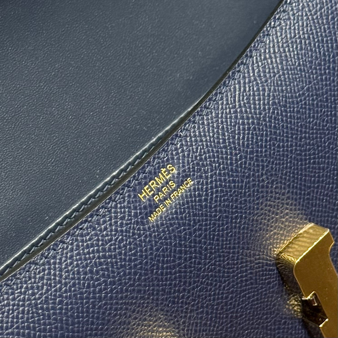 HM Constance Elan 24 Midnight Blue Epsom Gold Hardware 237340