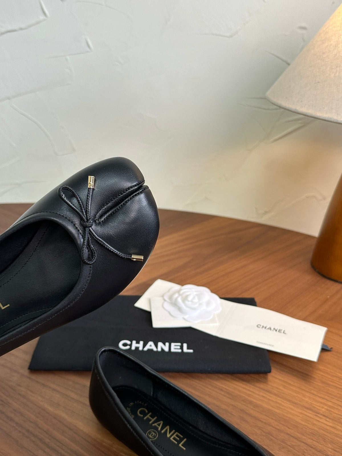 CC 26s Split-Toe Ballet Flat Black Lambskin 938195