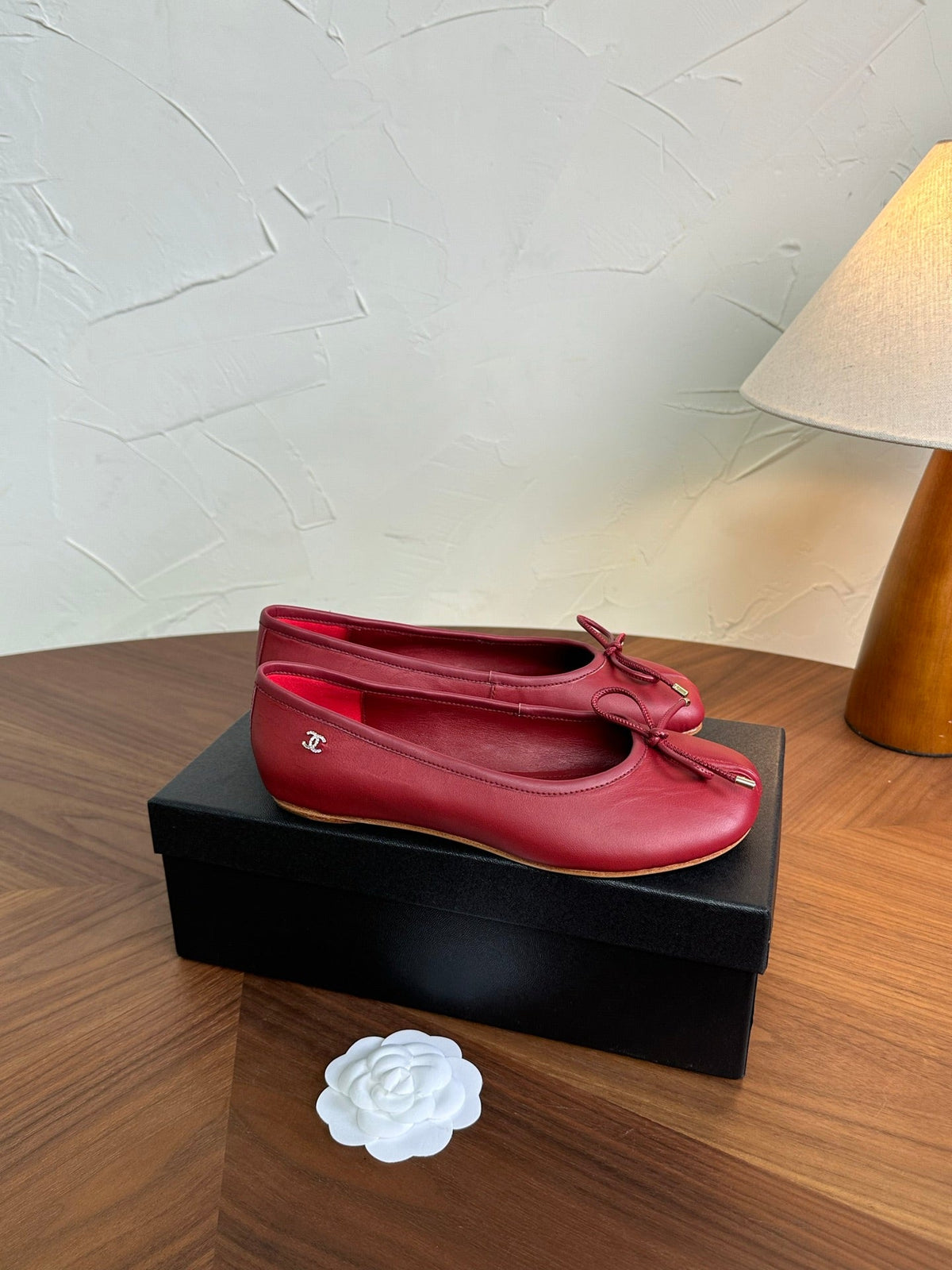 CC 26s Split-Toe Ballet Flat Burgundy Lambskin 938196