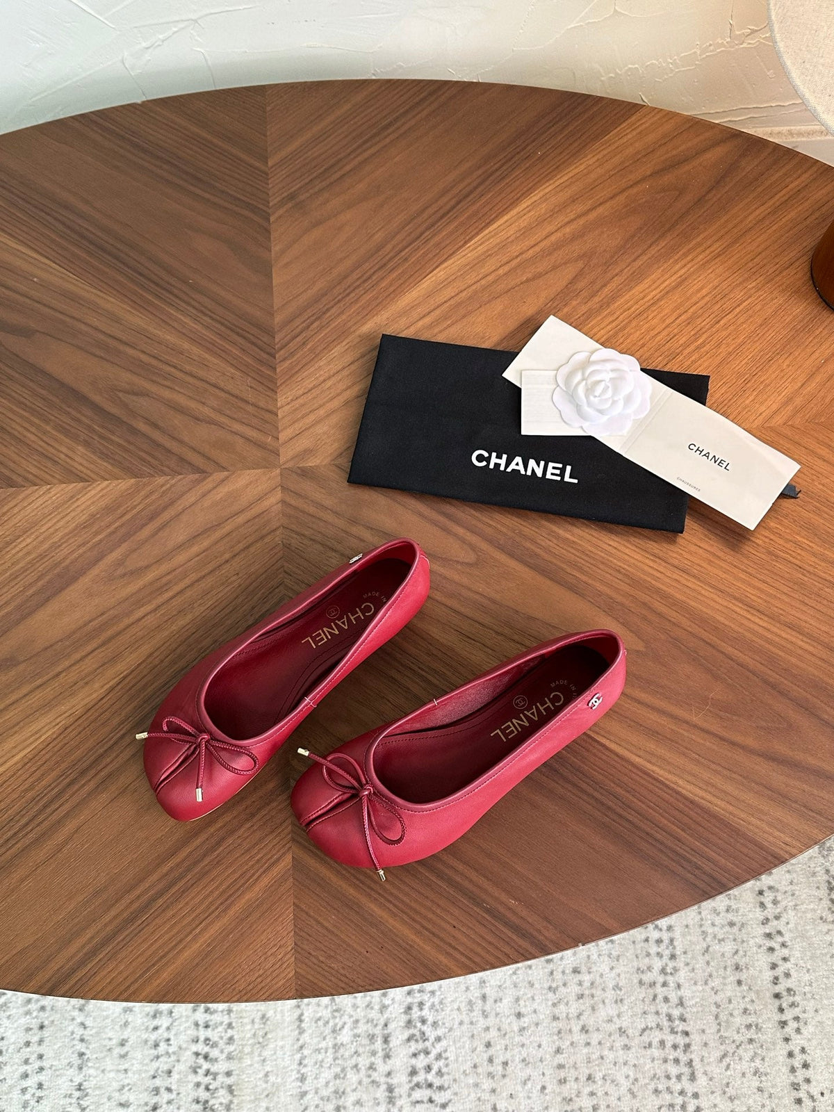 CC 26s Split-Toe Ballet Flat Burgundy Lambskin 938196