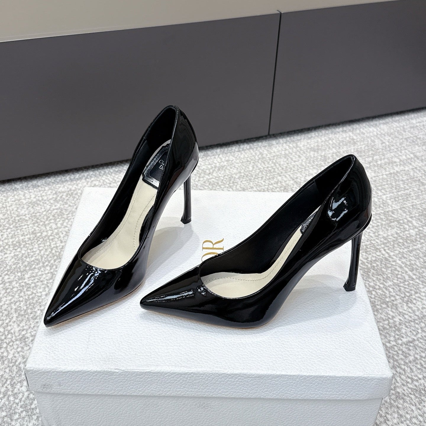 CD 26s High Heels Pump 105 Black Patent Leather 661481