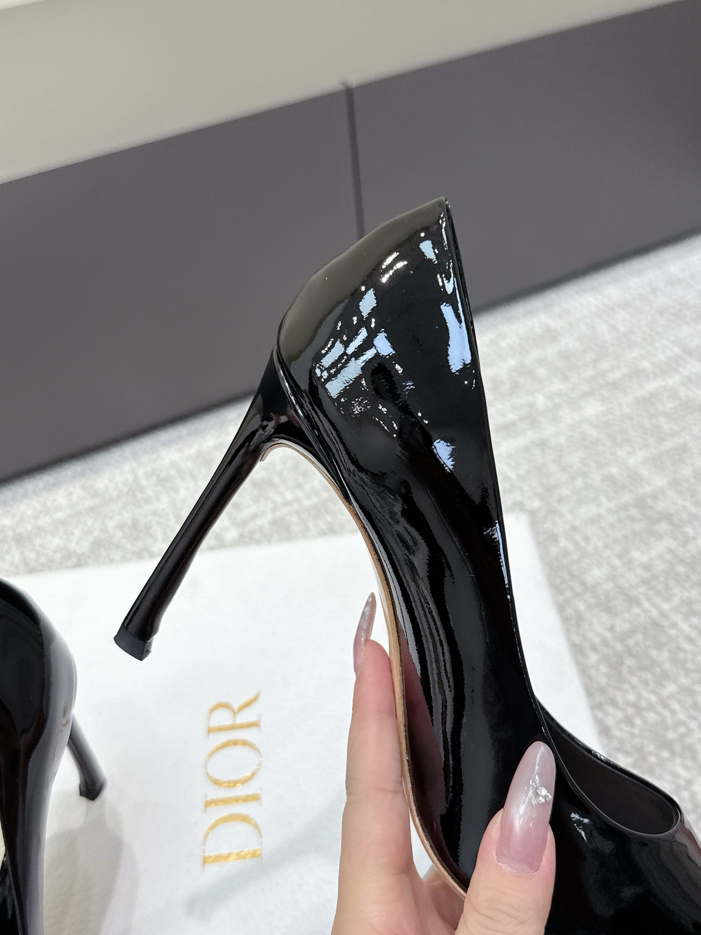CD 26s High Heels Pump 105 Black Patent Leather 661481