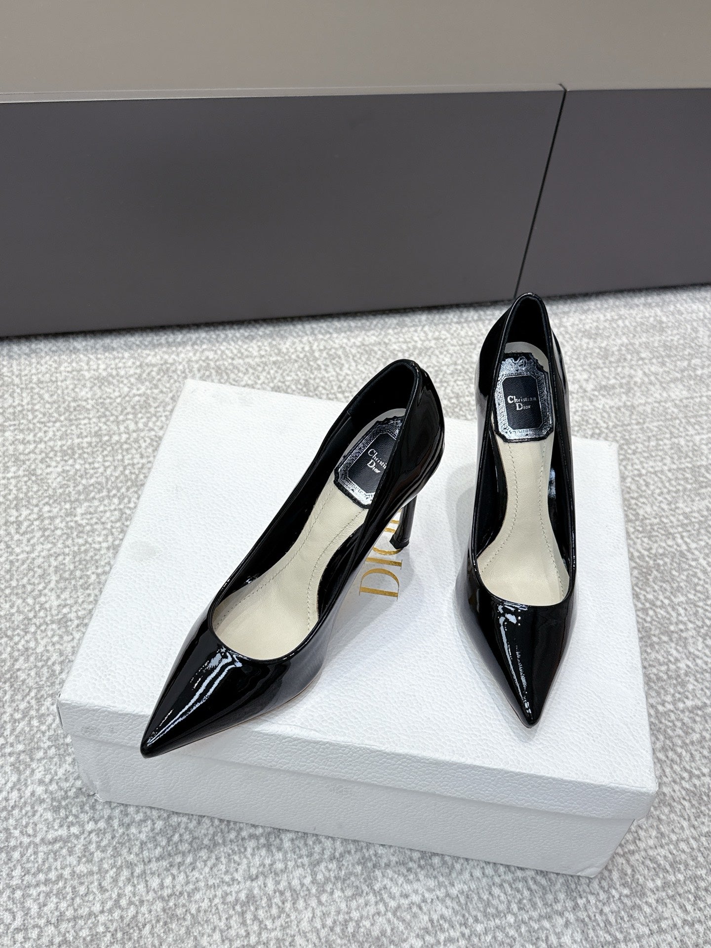 CD 26s High Heels Pump 105 Black Patent Leather 661481