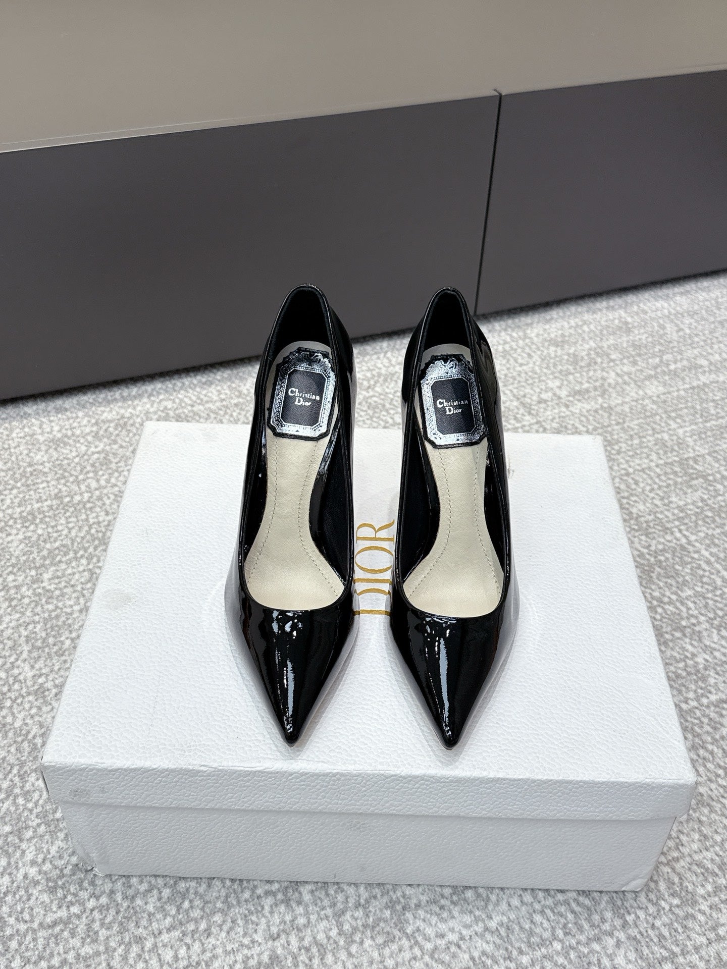CD 26s High Heels Pump 105 Black Patent Leather 661481
