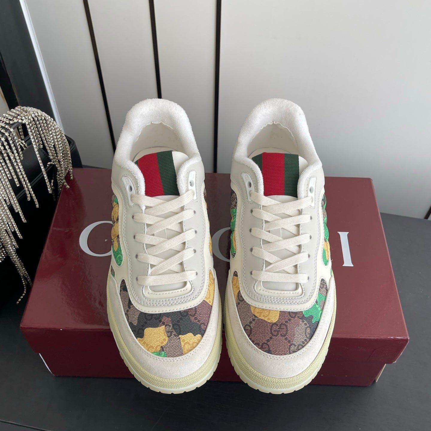 GG 26 Couple Sneakers White Multicolor Cowhide 631676