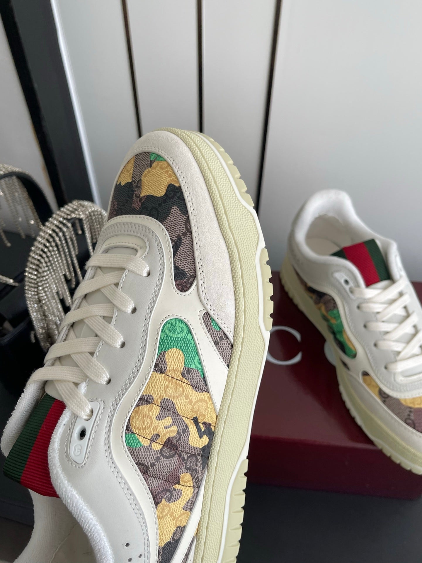 GG 26 Couple Sneakers White Multicolor Cowhide 631676