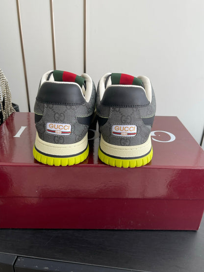 GG 26 Couple Sneakers Green Black Cowhide 631678