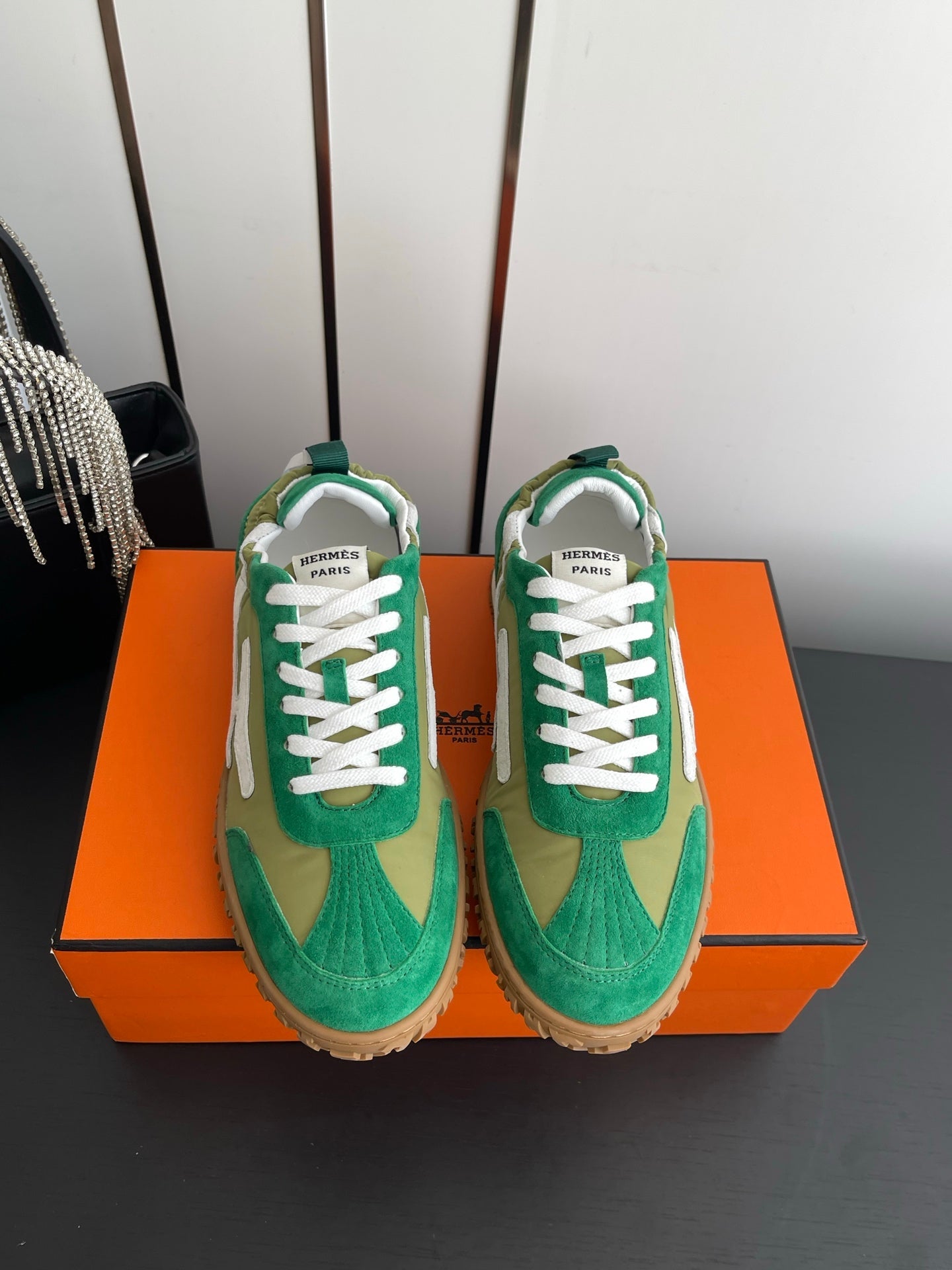 HM Jet Sneaker Green Suede 739992
