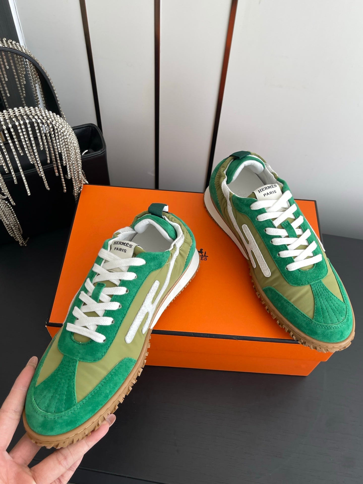 HM Jet Sneaker Green Suede 739992